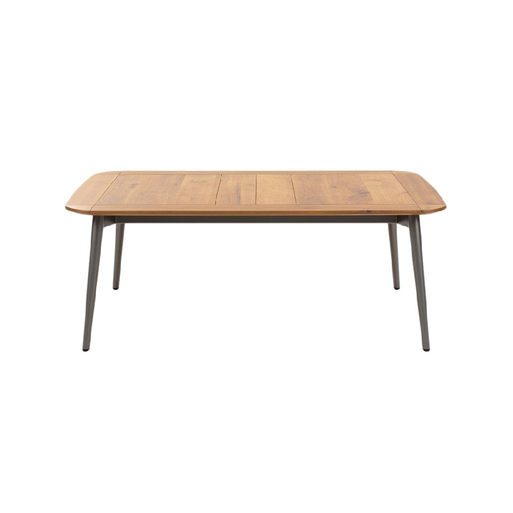Modern Wooden Dining Table with Metal Legs