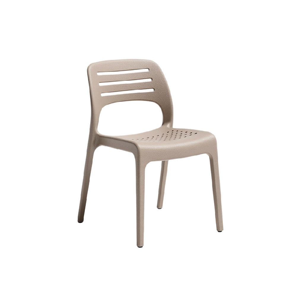 Modern Lightweight Plastic Dining Chair with Ventilated Design