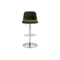 Modern Adjustable Bar Stool with Fabric Upholstery and Sleek Metal Base